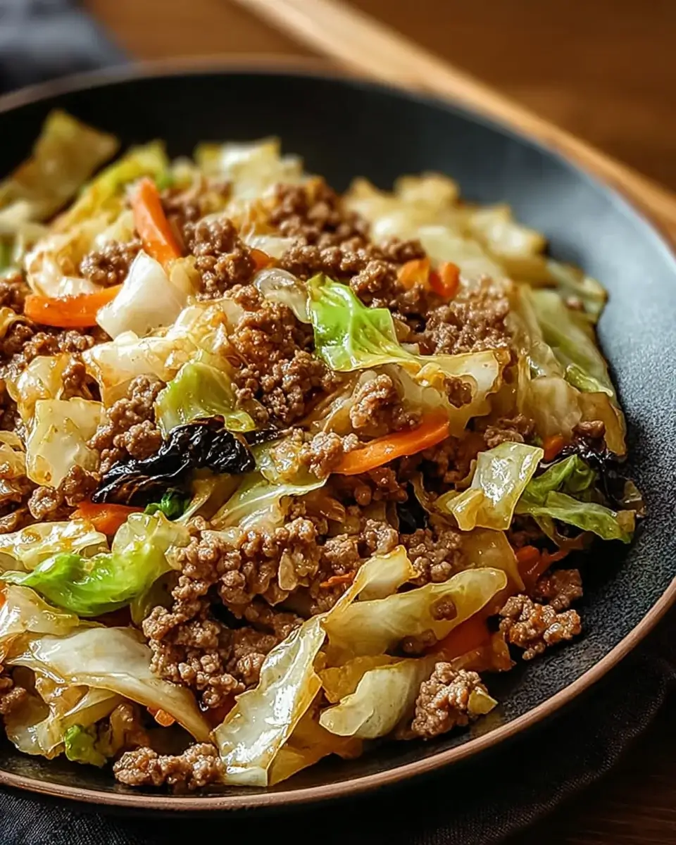 Savory Ground Beef and Cabbage Stir-Fry: Quick Delight!