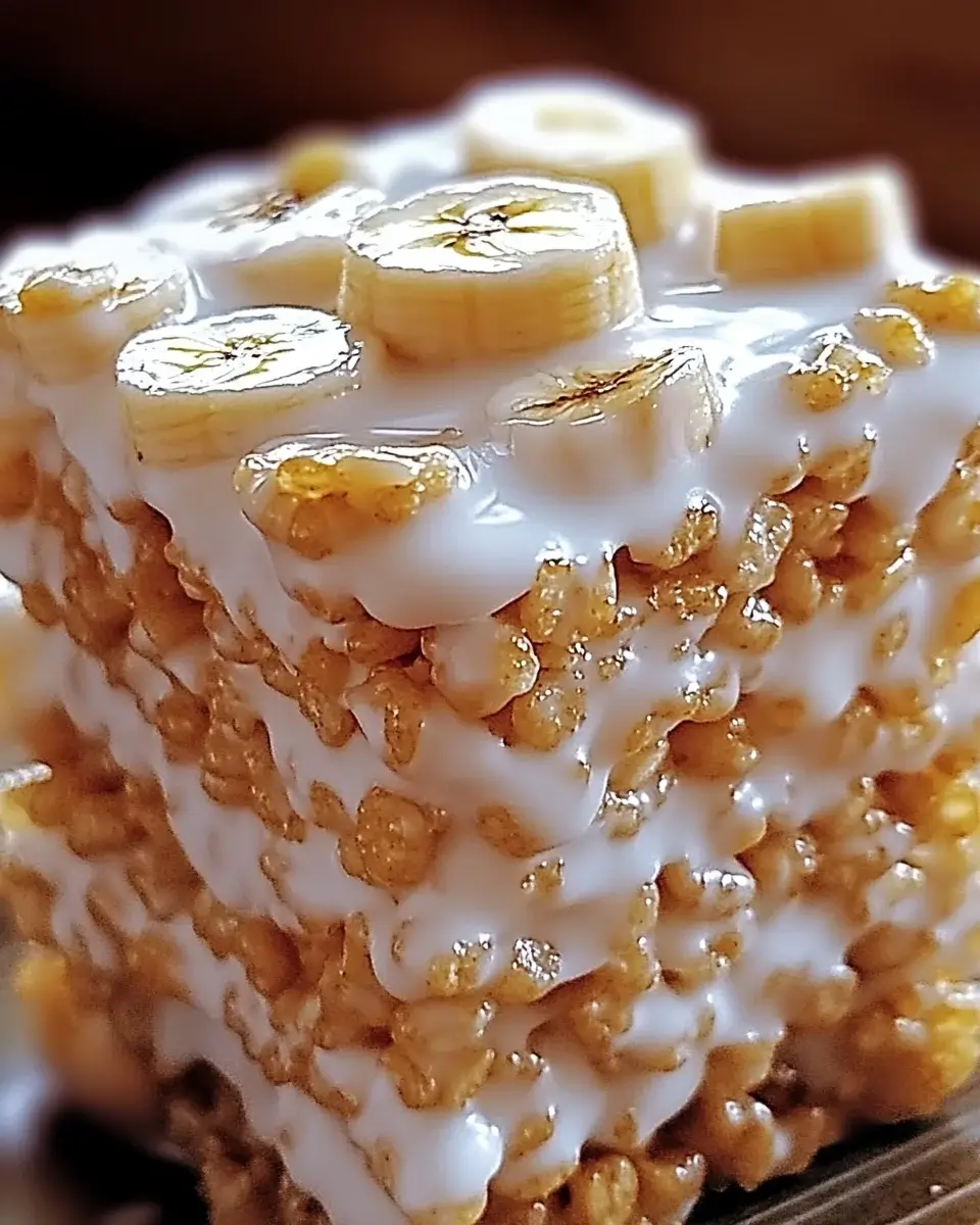 Banana Pudding Rice Krispie Treats - A Sweet Delight!