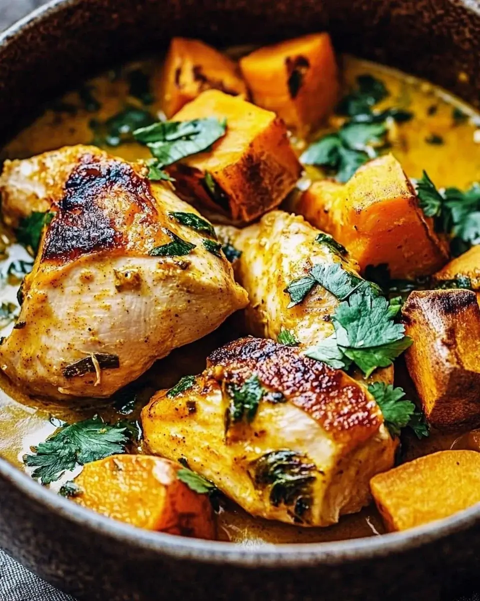 Coconut Turmeric Chicken with Sweet Potatoes: A Flavorful Delight!