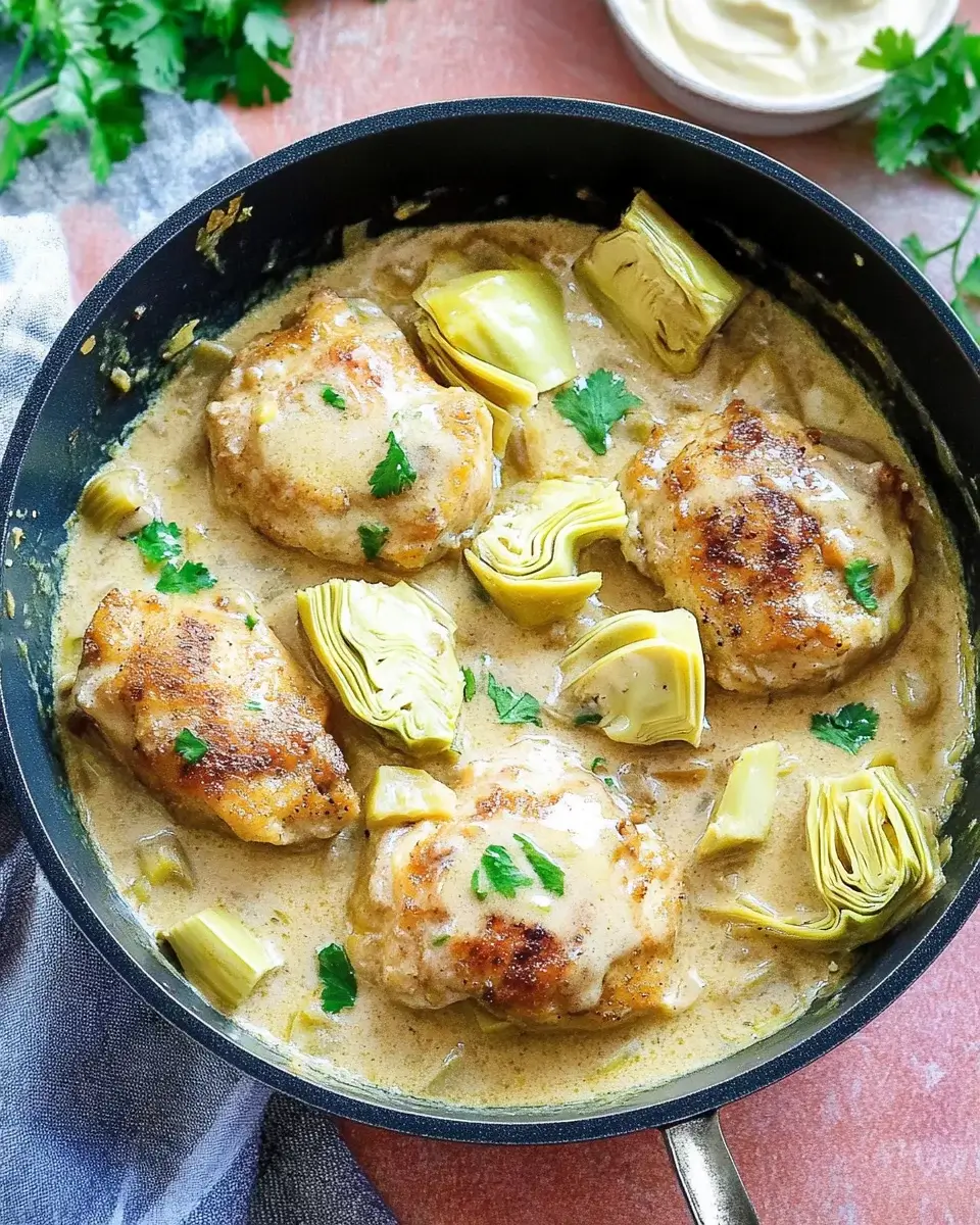 Creamy White Wine Artichoke Chicken: A Flavorful Delight!
