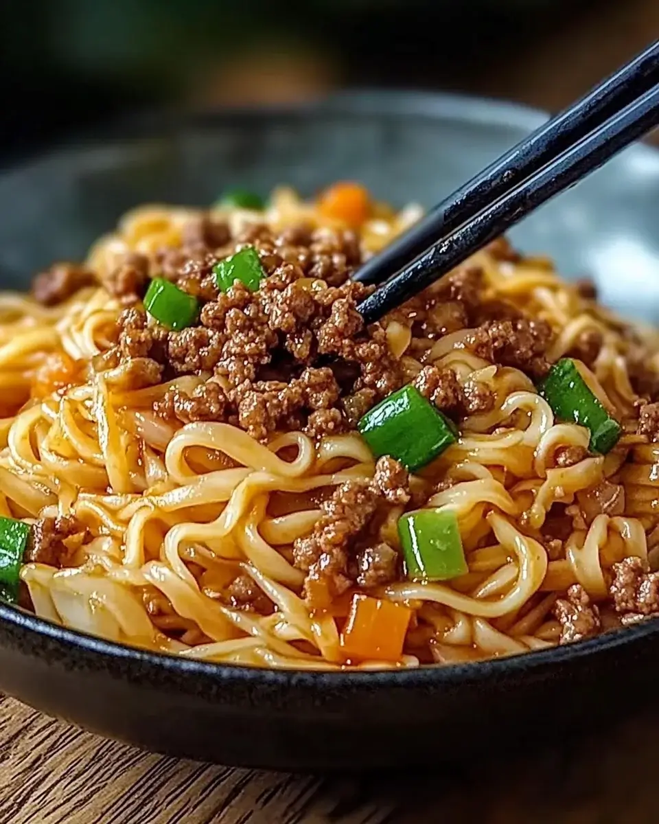 Mongolian Ground Beef Noodles that Everyone Will Love!
