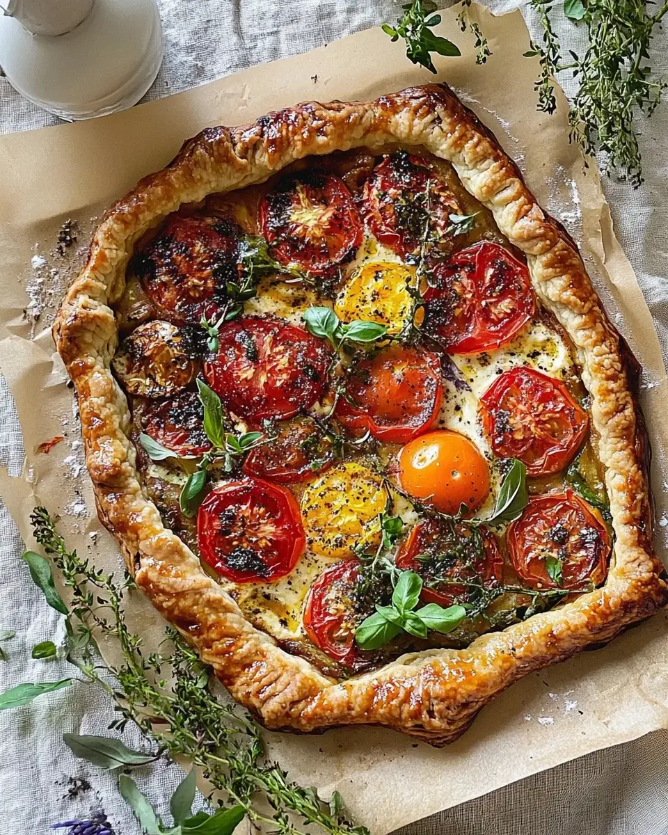 Heirloom Tomato Galette with Mascarpone and Sumac: Delight Your Taste Buds!