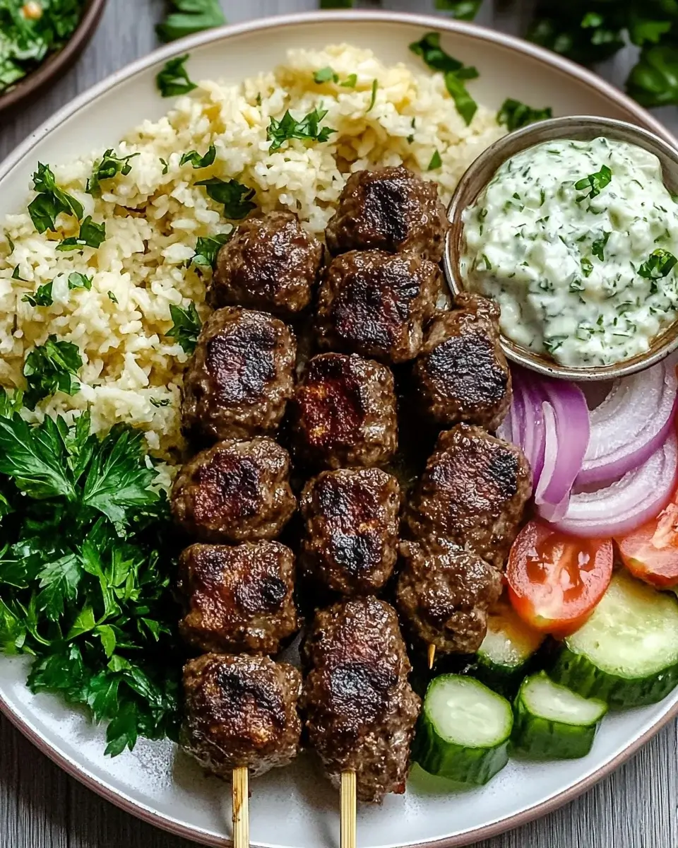 Kafta Kebabs with Tzatziki Sauce: Easy and Delicious Recipe!