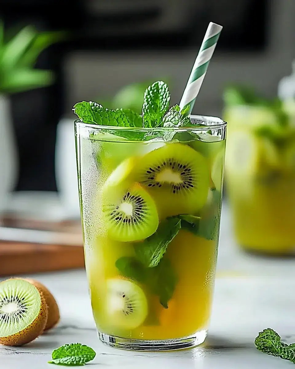 Kiwi Mint Cold Brew Green Tea that Refreshes Deeply!