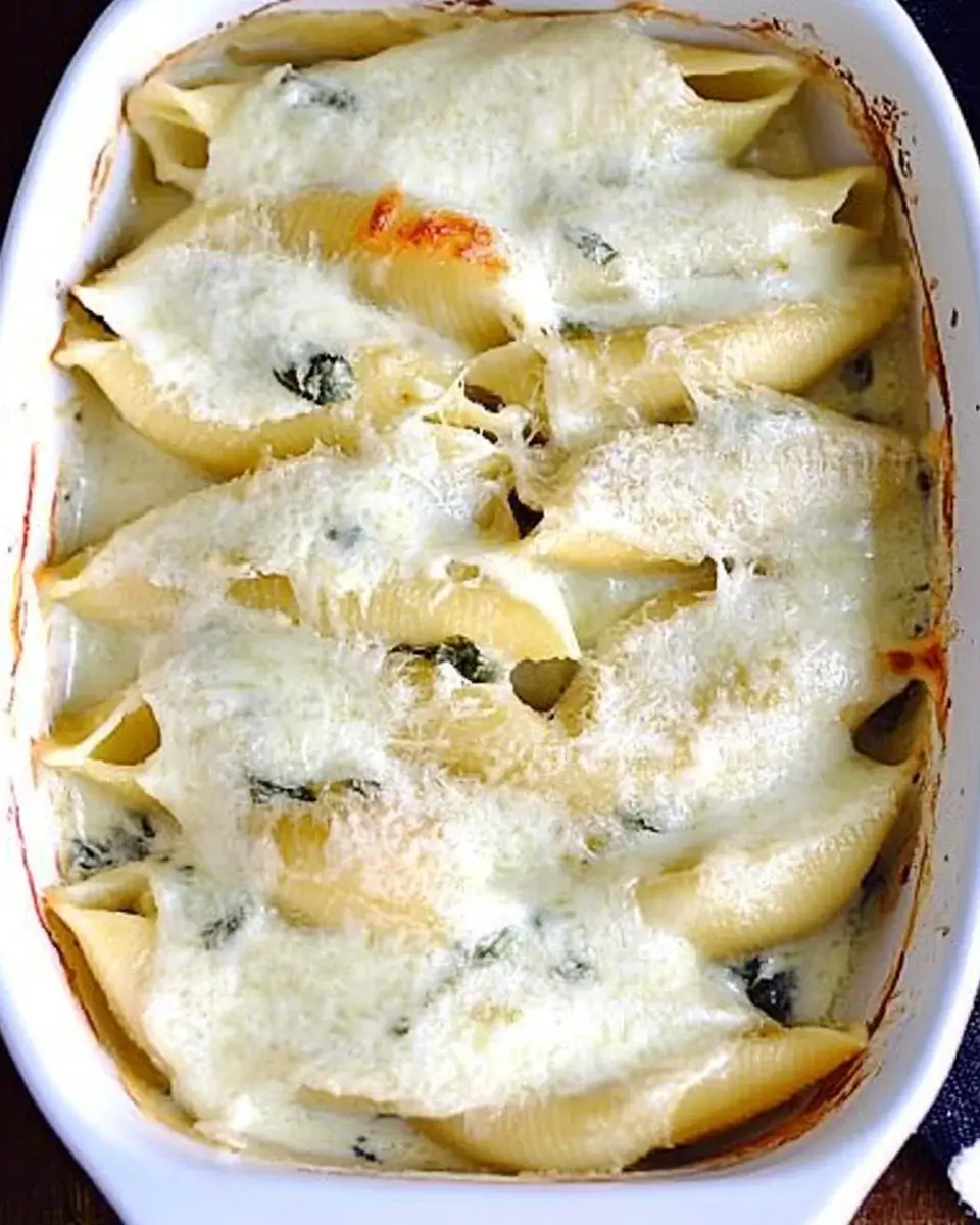Lemon Basil Ricotta Stuffed Shells in a Champagne Cream Sauce delight your taste buds effortlessly!