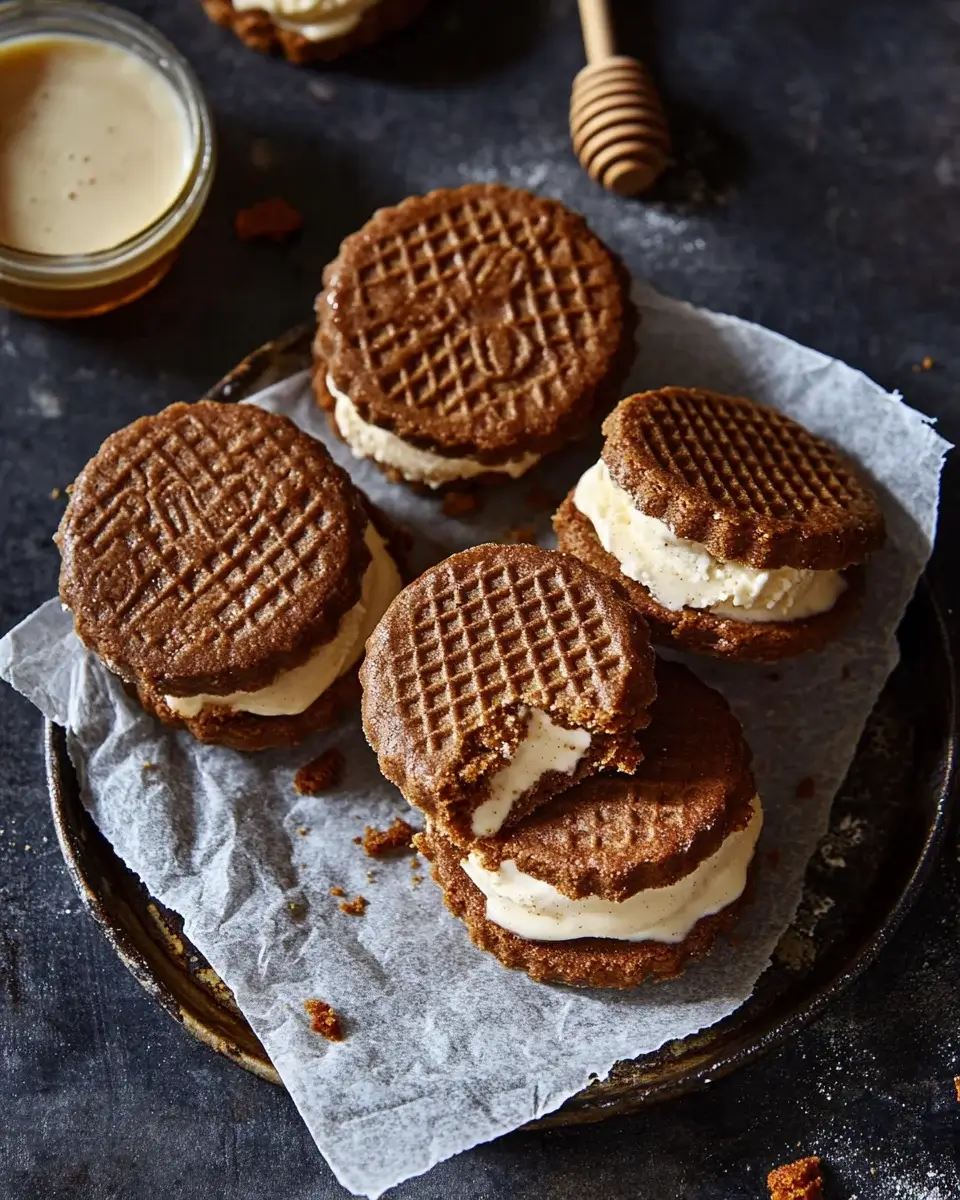 Salted Honey Gingerbread Ice Cream Sandwiches Delight You!