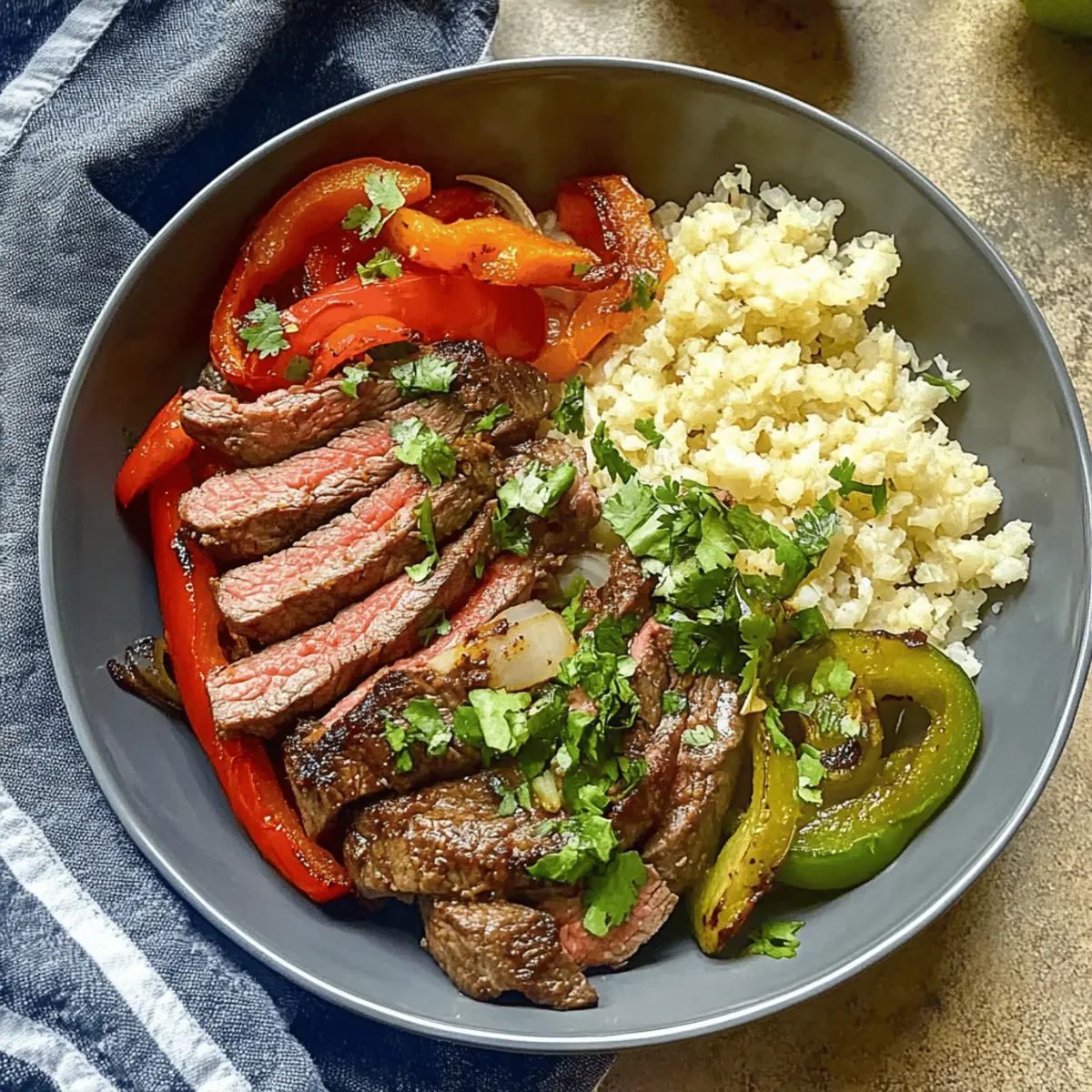 High Protein Steak Fajita Bowl That Packs a Flavor Punch
