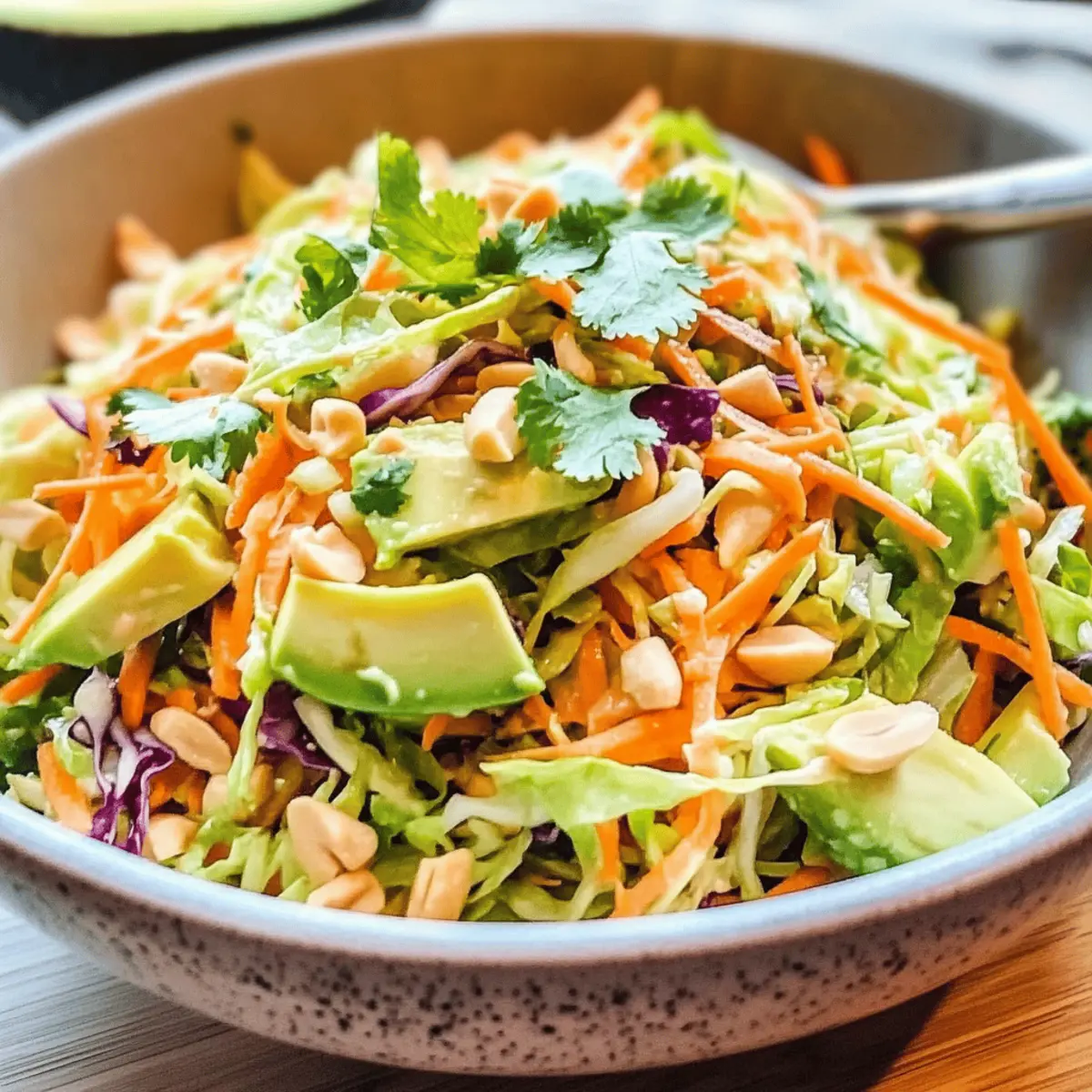 Vibrant Shredded Thai Salad with Avocado for a Refreshing Bite