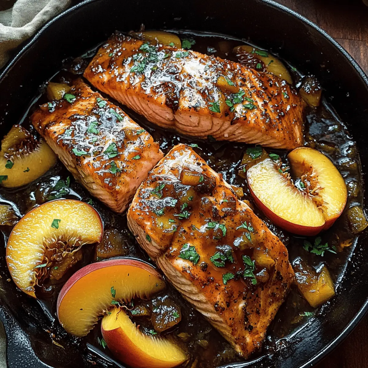 Bourbon Peach Roasted Salmon: A Flavorful Dinner Delight