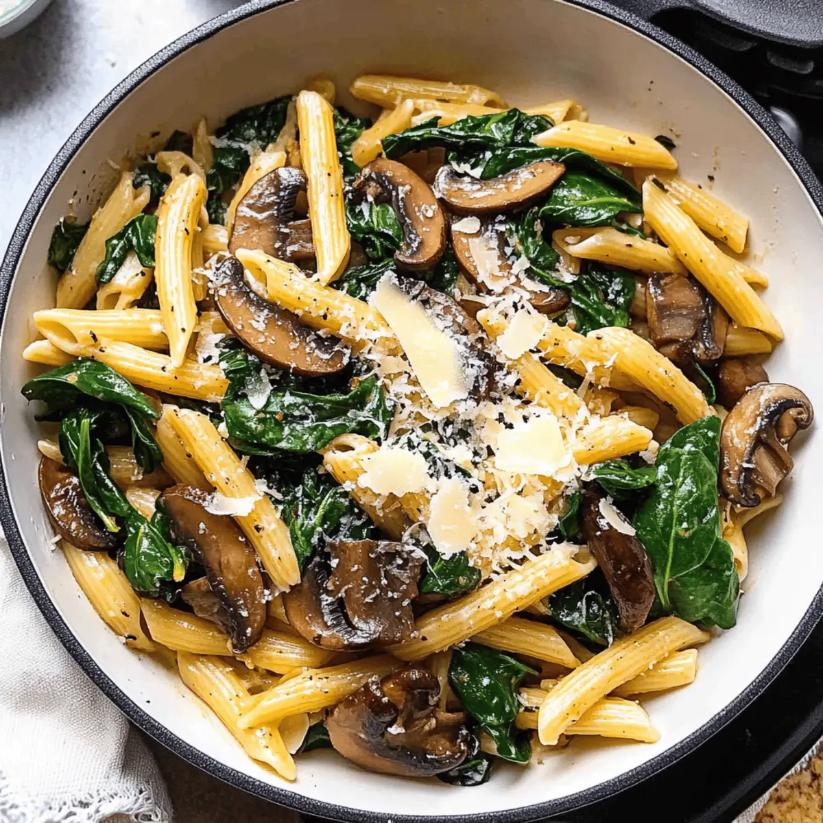 Creamy Mushroom Spinach Pasta Ready in 30 Minutes