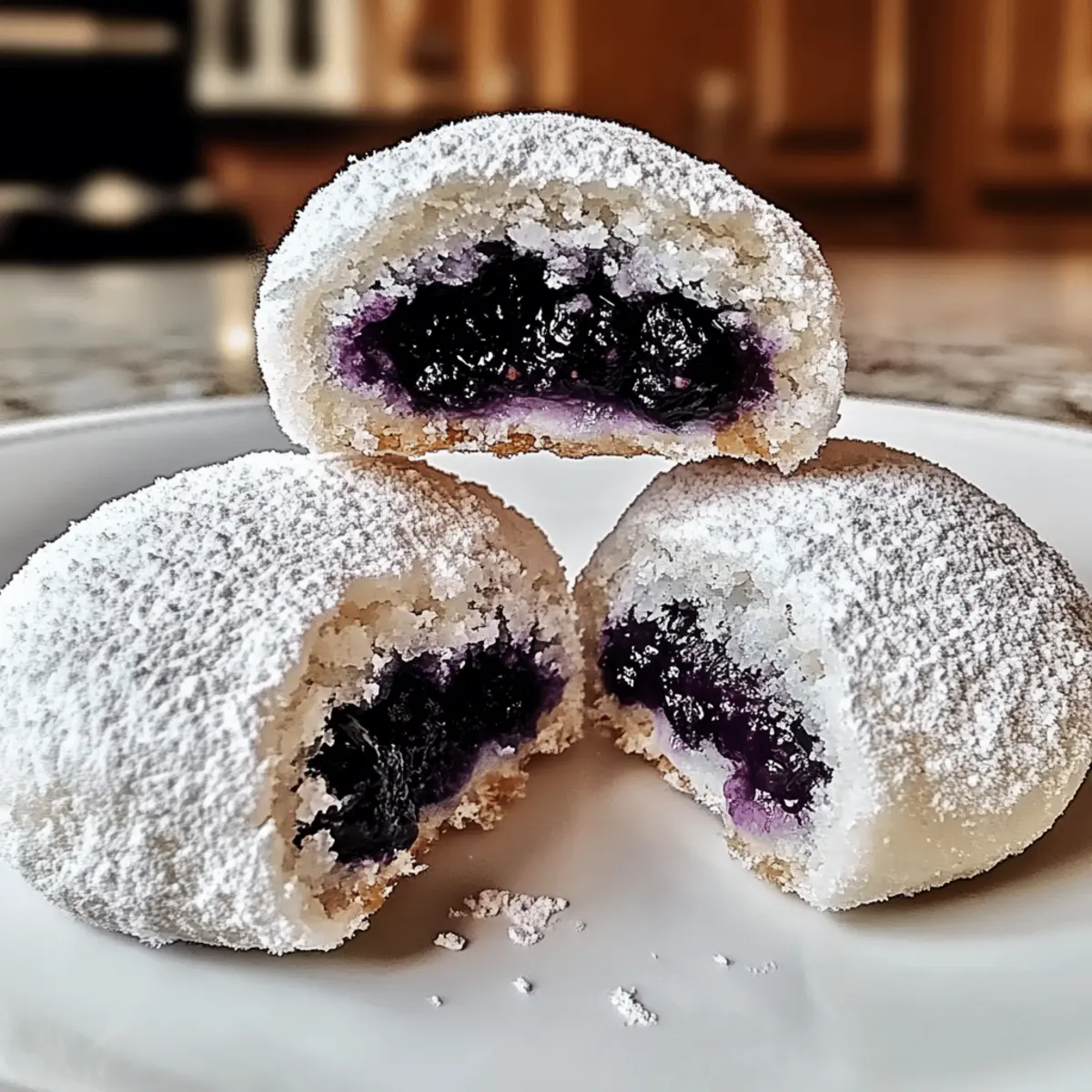 Blueberry-Filled Almond Snowball Cookies You'll Adore