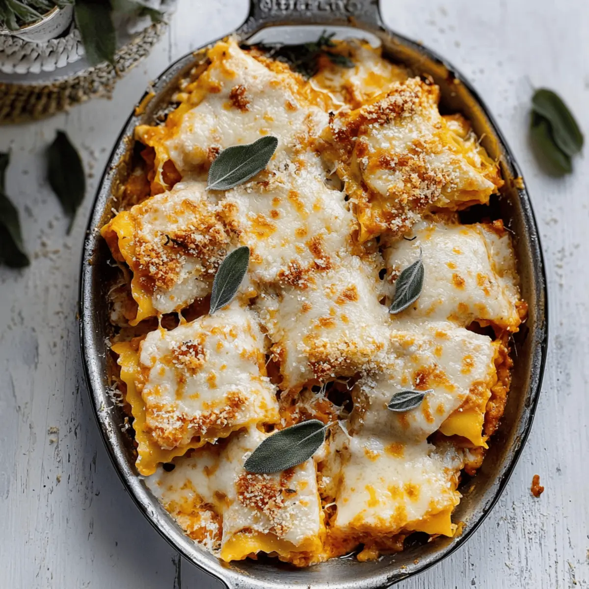 Cozy Pumpkin Lasagna Roll Ups with Crispy Sage Delight