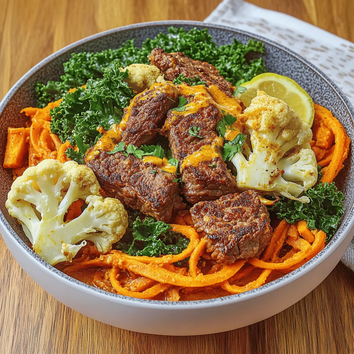 Heavenly Beef Curry with Sweet Potato Noodles Recipe