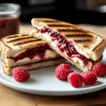 Brie and Raspberry Panini with Hazelnut Spread