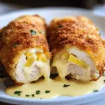 Chicken Cordon Bleu with Swiss Cheese Sauce
