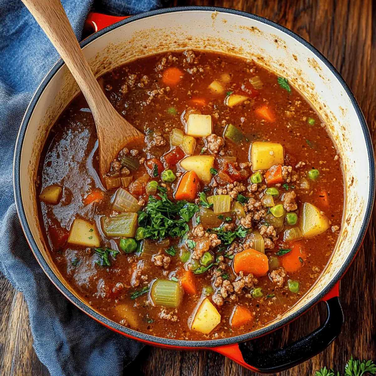 Comforting Easy Ground Beef Vegetable Soup in 30 Minutes