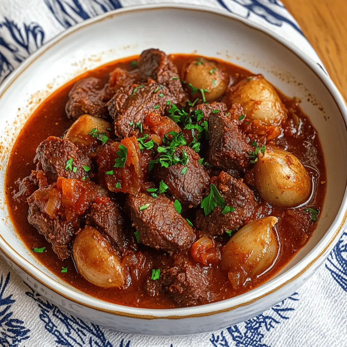 Greek Beef Stew with Shallots: Comfort Food at Its Best