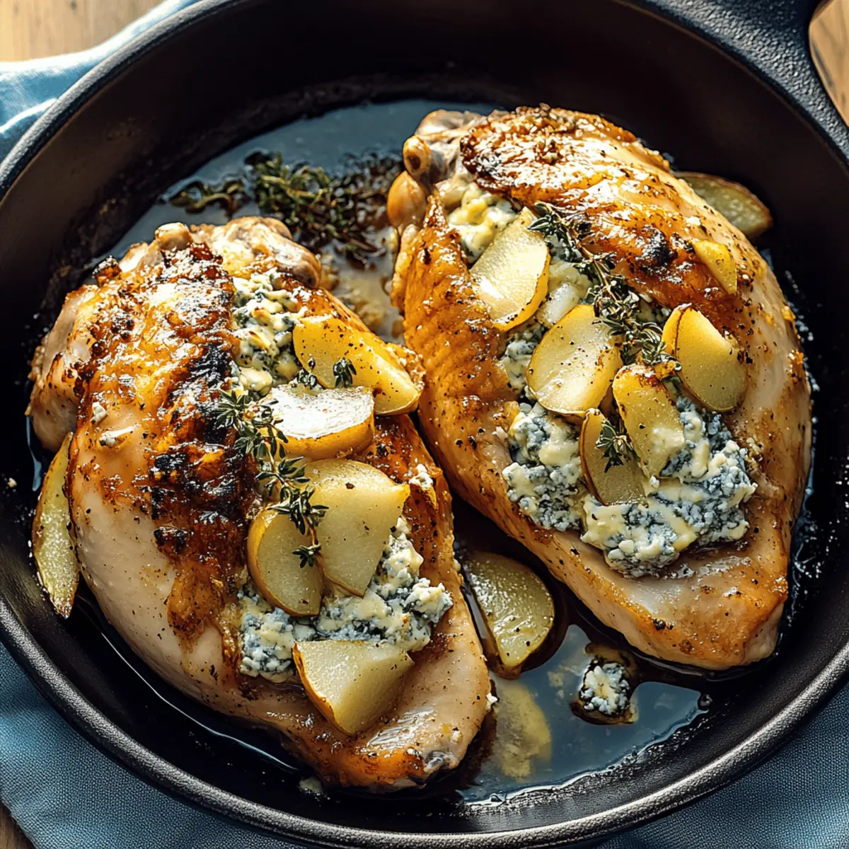 Savory Pear and Gorgonzola Stuffed Chicken for Cozy Dinners