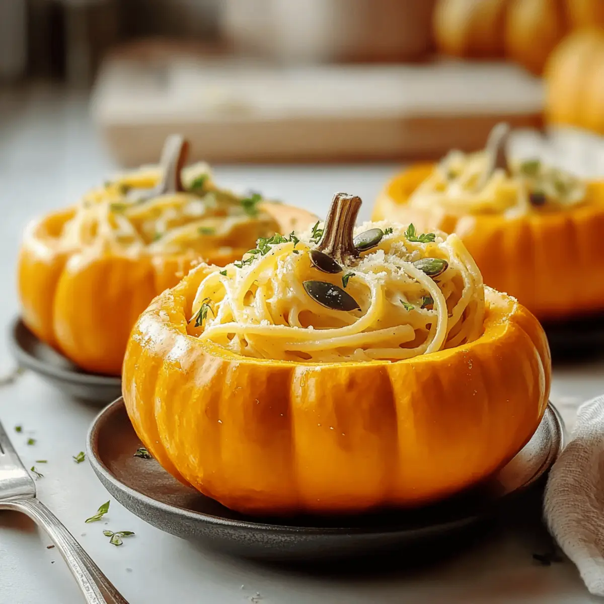 Pumpkin Alfredo Pasta Cauldrons for a Cozy Fall Feast