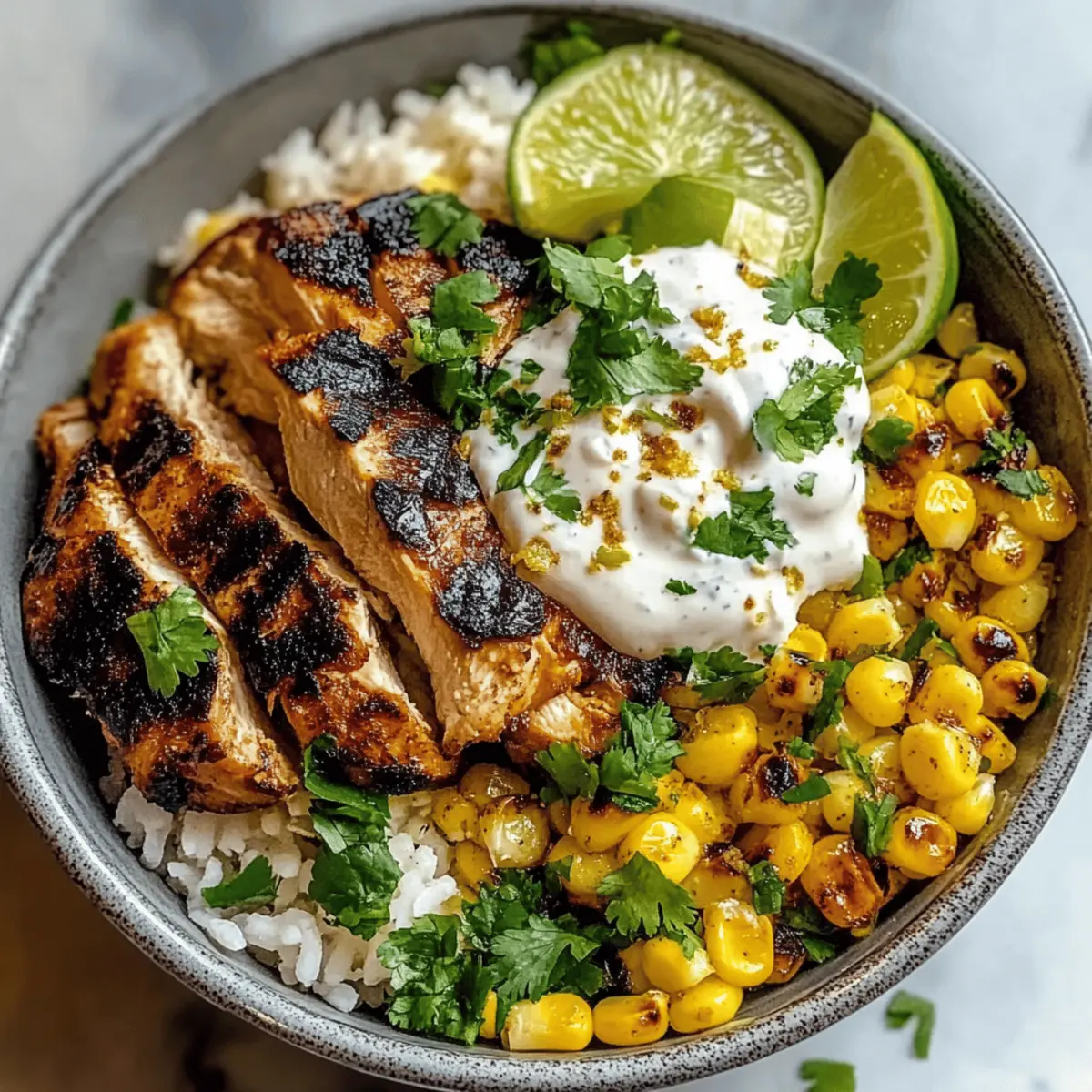 Savor the Streets: Delicious Street Corn Chicken Rice Bowl