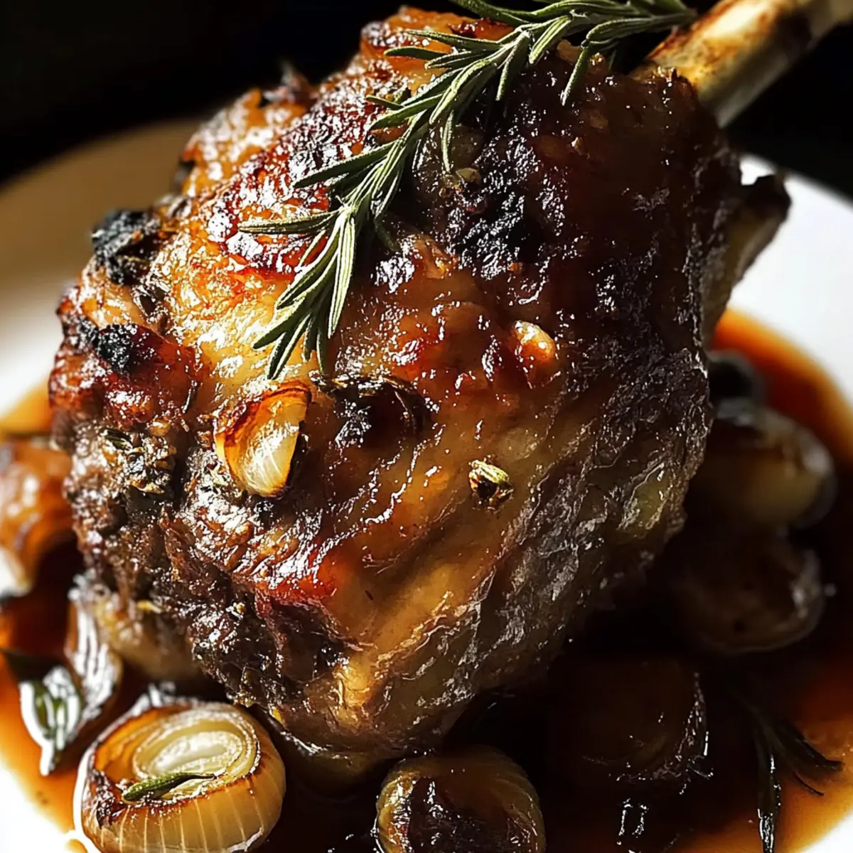Melt-in-Your-Mouth Slow Roasted Rosemary Garlic Lamb Shoulder