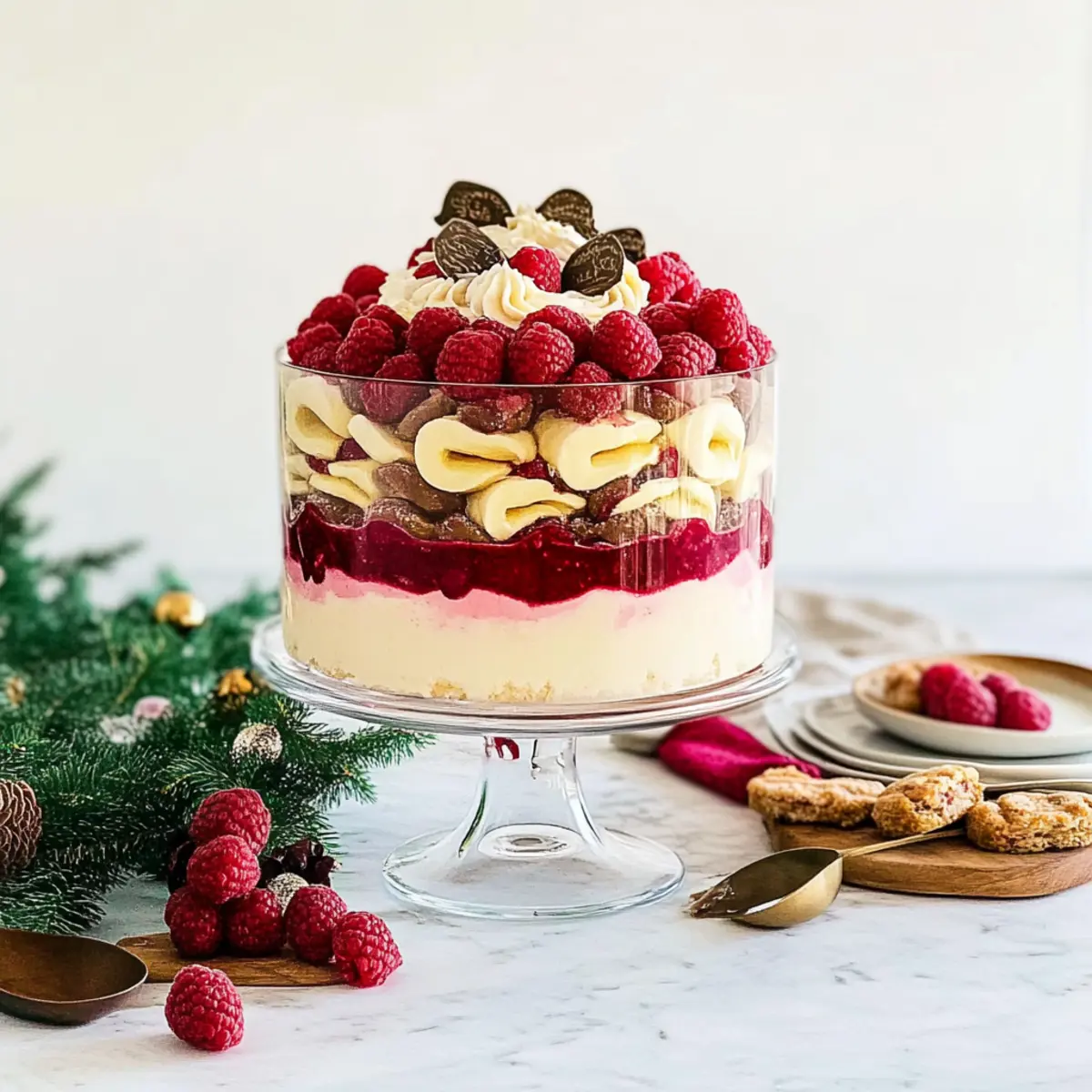 Colin’s raspberry and panna cotta trifle