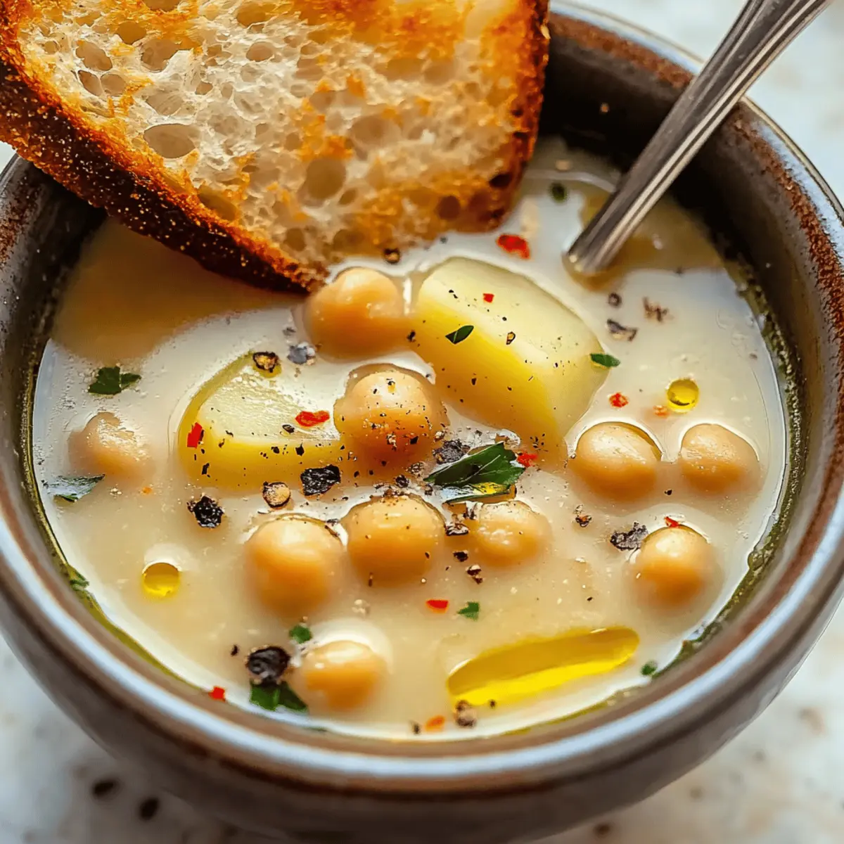 Savory Easy Garlic Chickpea Soup for a Cozy Night In