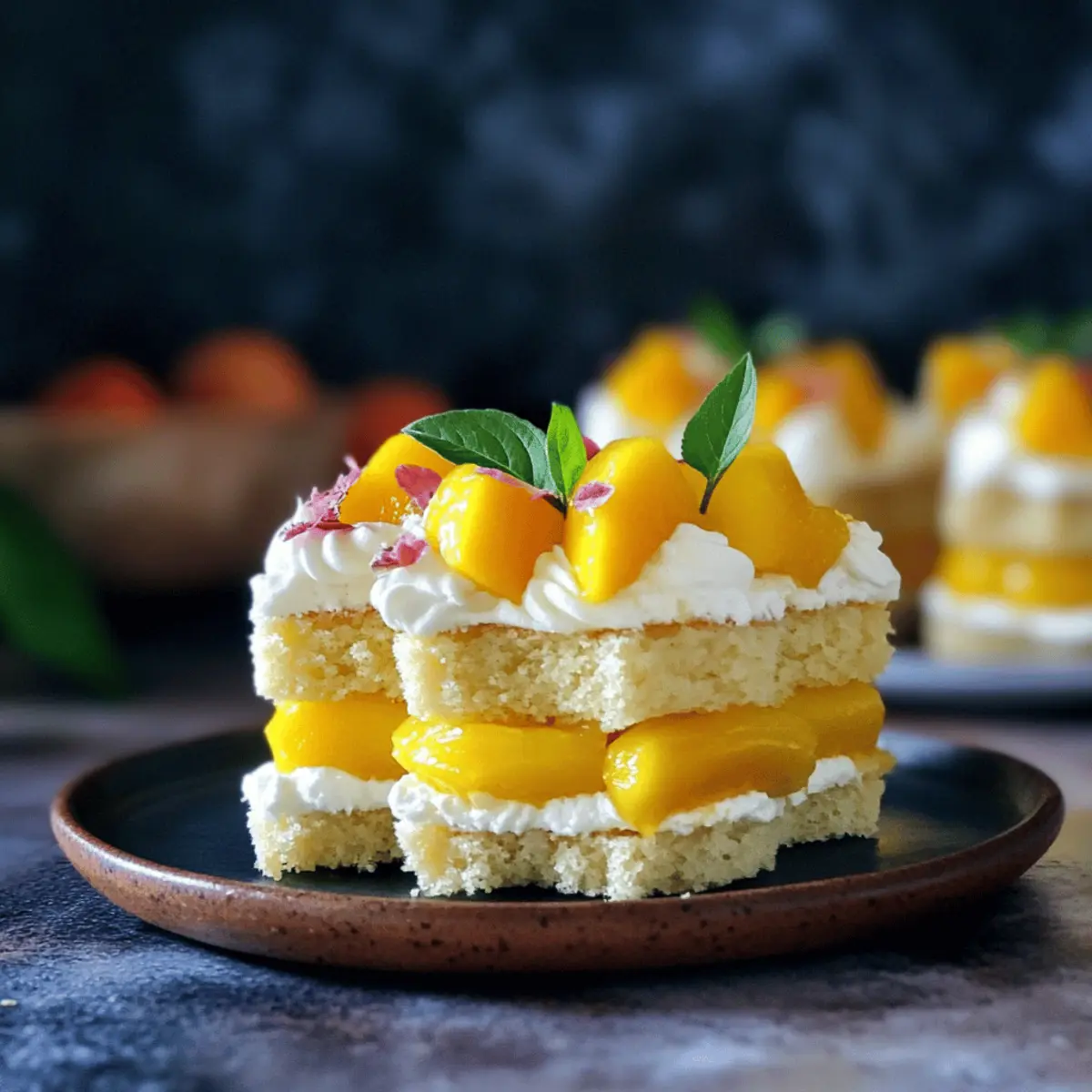 Mango Mini Cake with Whipped Cream Frosting: A Summer Delight