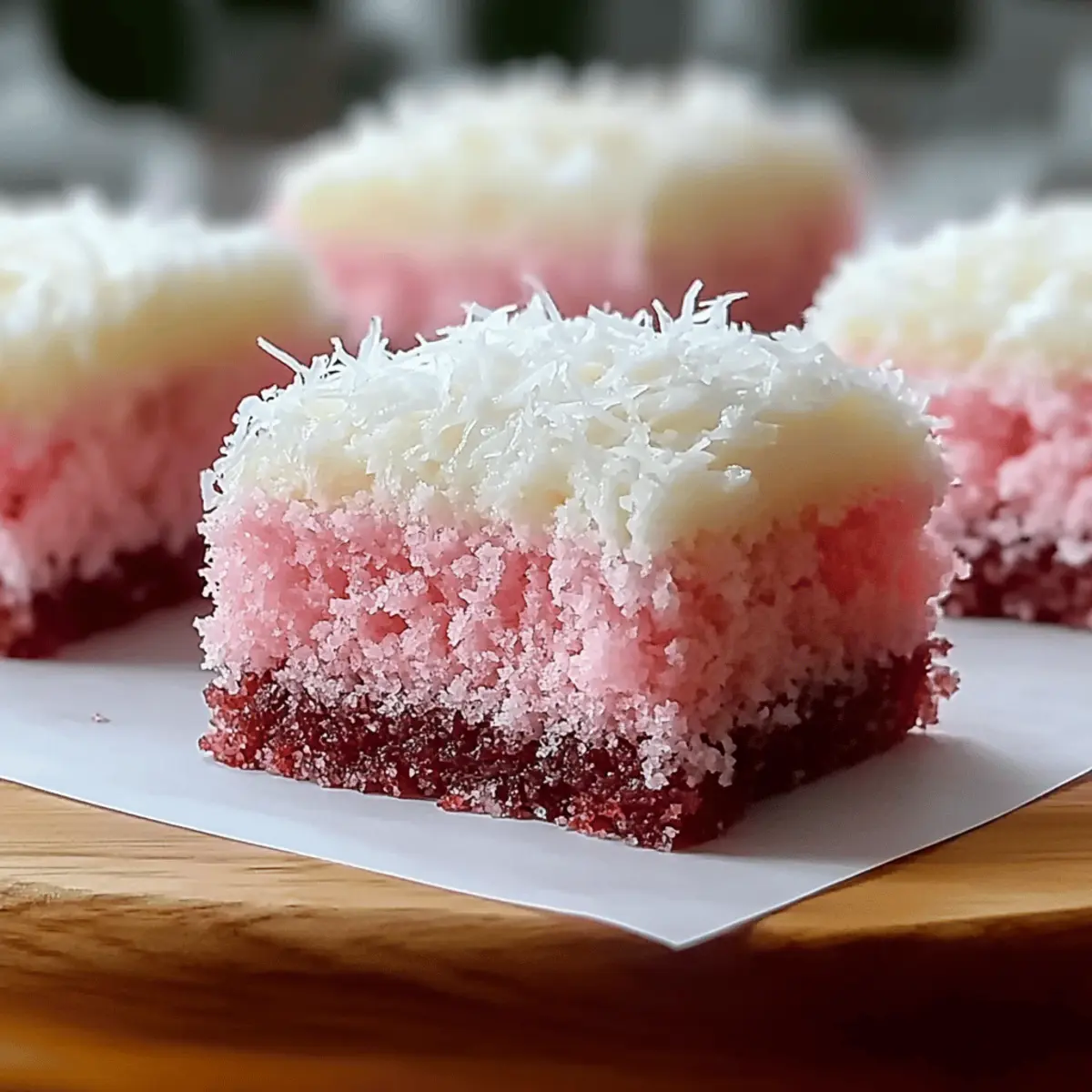 Delicious Pink Coconut Snowball Cake Bars for Easy Indulgence