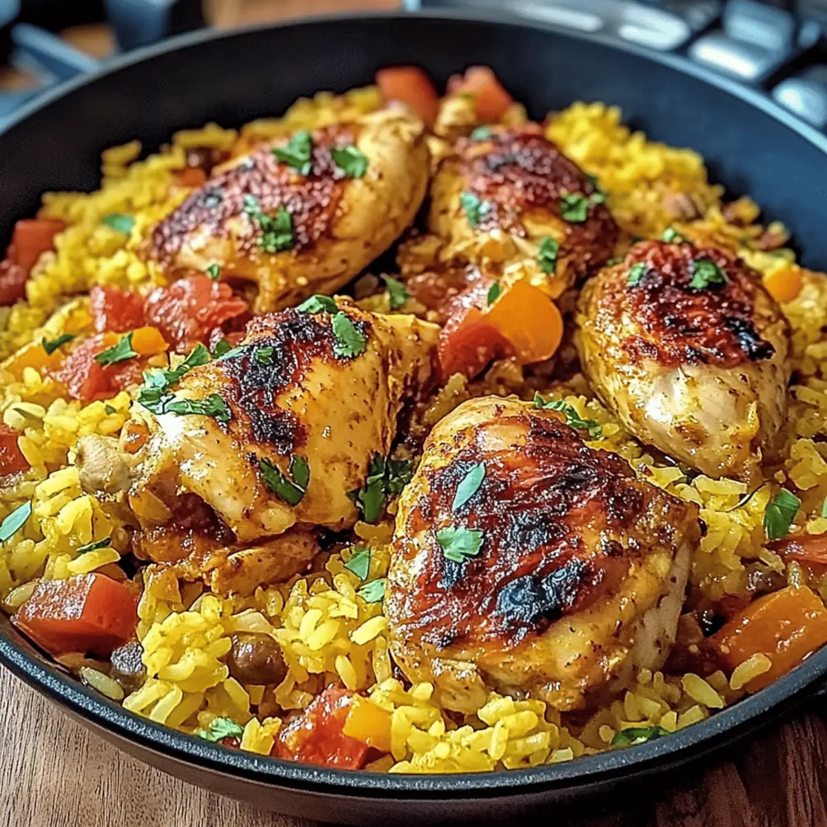 Spicy Basque Chicken with Saffron Rice Recipe for Cozy Nights