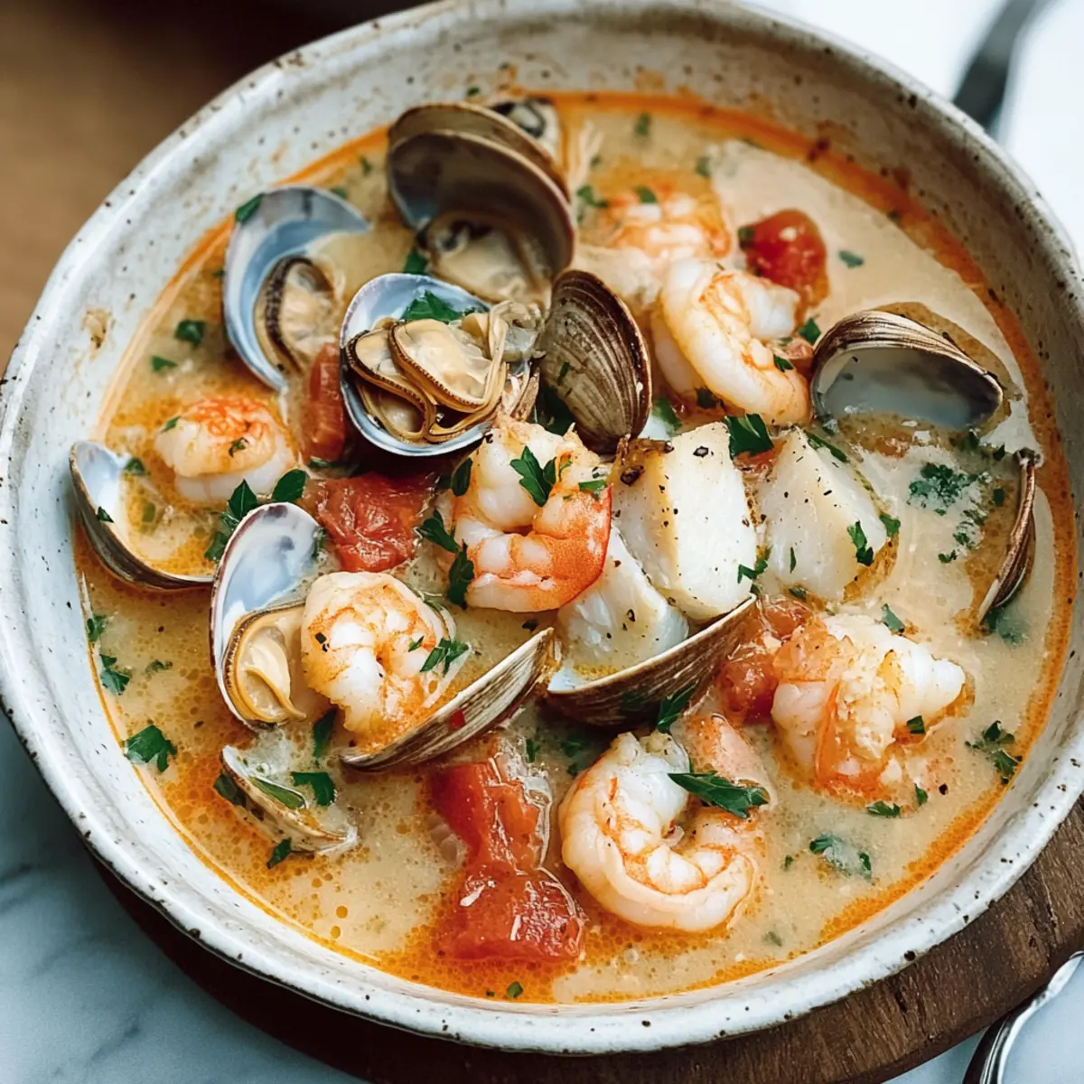 Rustic Seafood Soup: A Creamy Coastal Comfort Dish