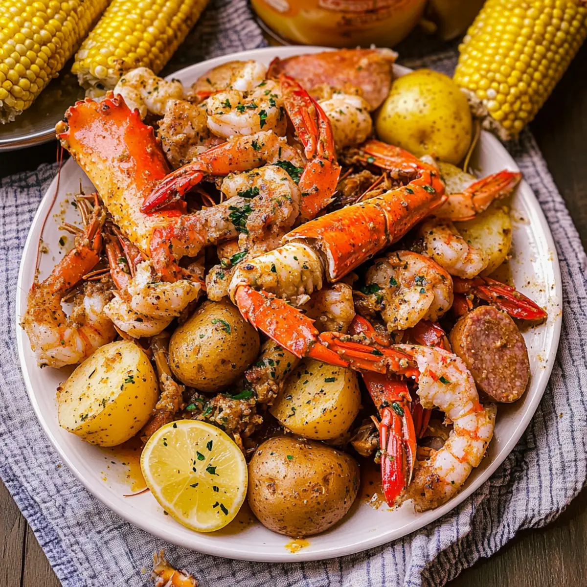 Savory Cajun Seafood Boil with Garlic Butter Sauce Delight