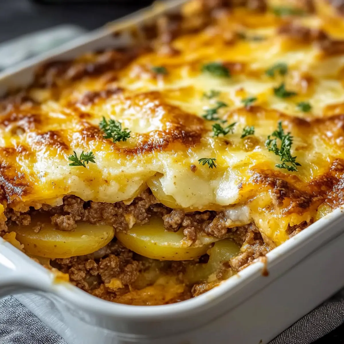 Cheesy Hamburger Potato Casserole for Comfort Food Bliss