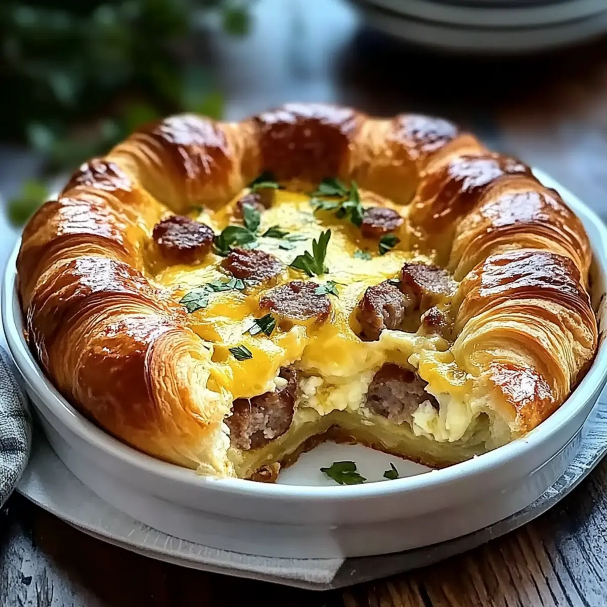 Heavenly Overnight Croissant Breakfast Casserole to Wow You