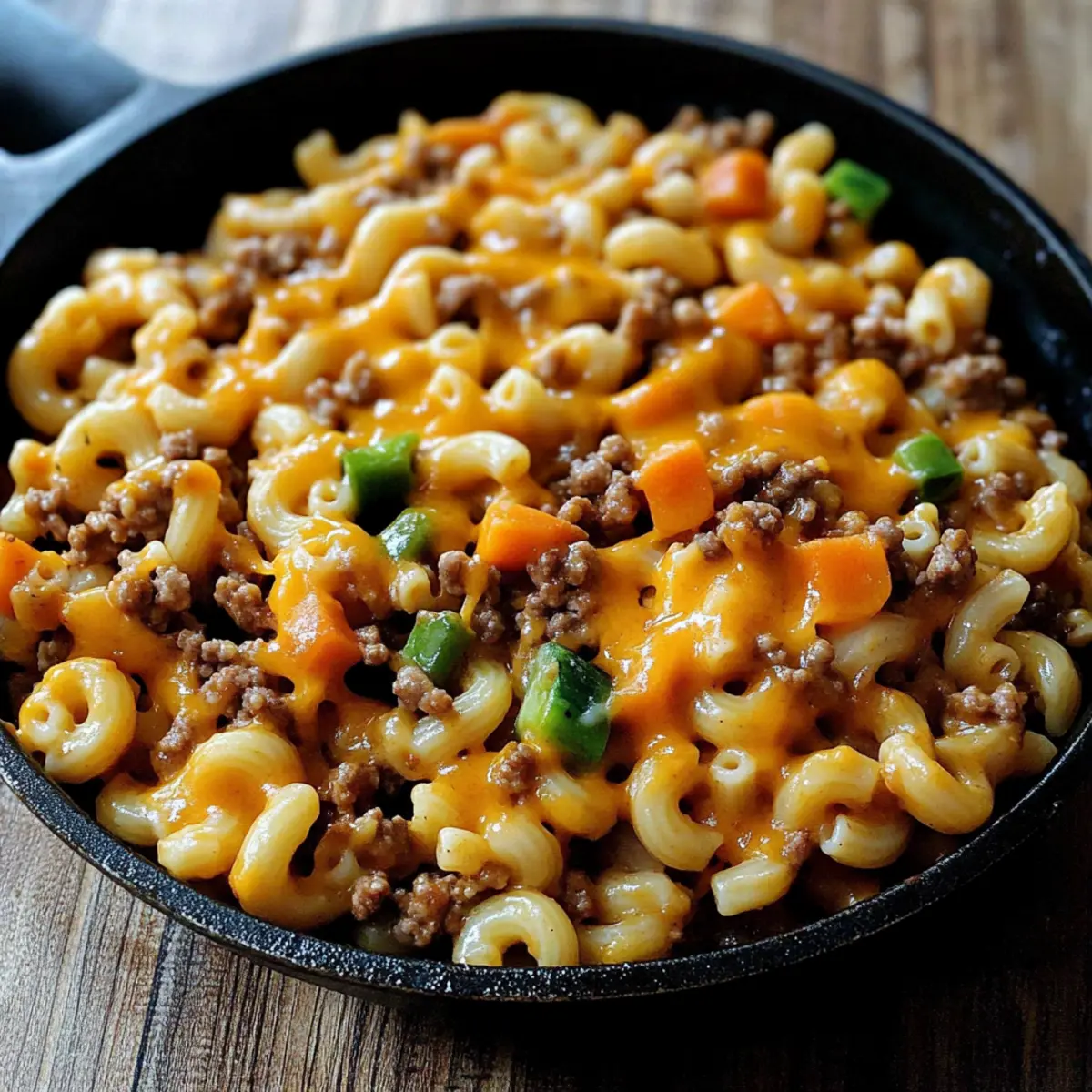 Cheesy Beef and Veggie Macaroni: A Quick Family Favorite