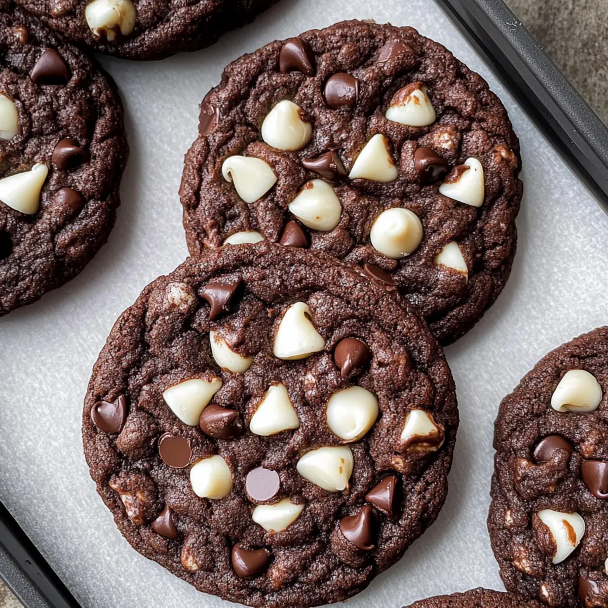 Chewy White Chip Double Chocolate Cookies You'll Love