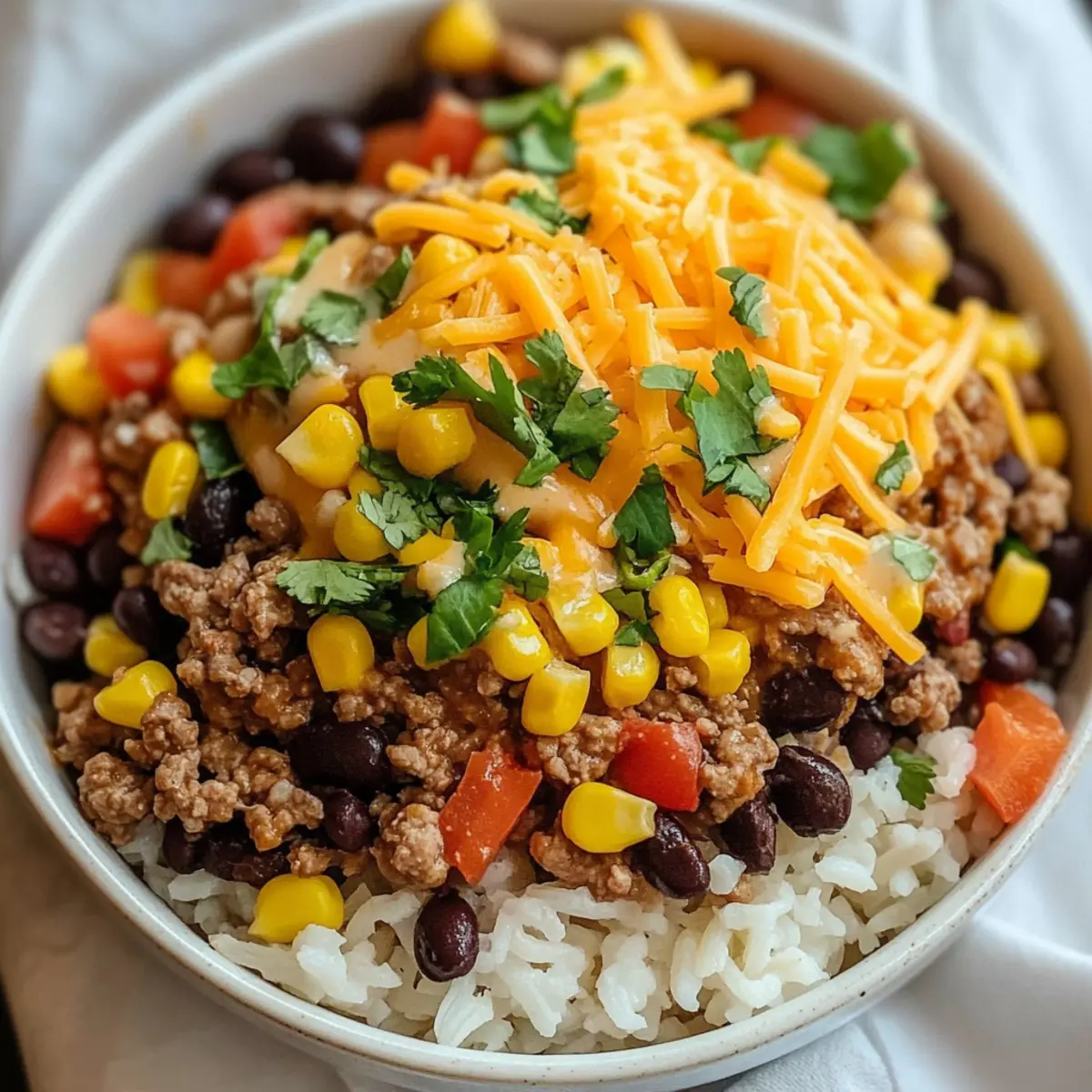 Delicious Ground Beef Burrito Bowl: Customizable & Quick Meal