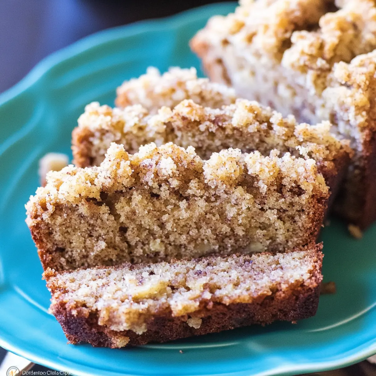 Irresistible Coffee Cake Banana Bread with Crunchy Topping