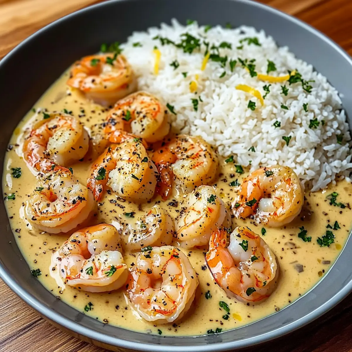 Creamy Garlic Butter Shrimp with Rice: A Quick Comfort Dish