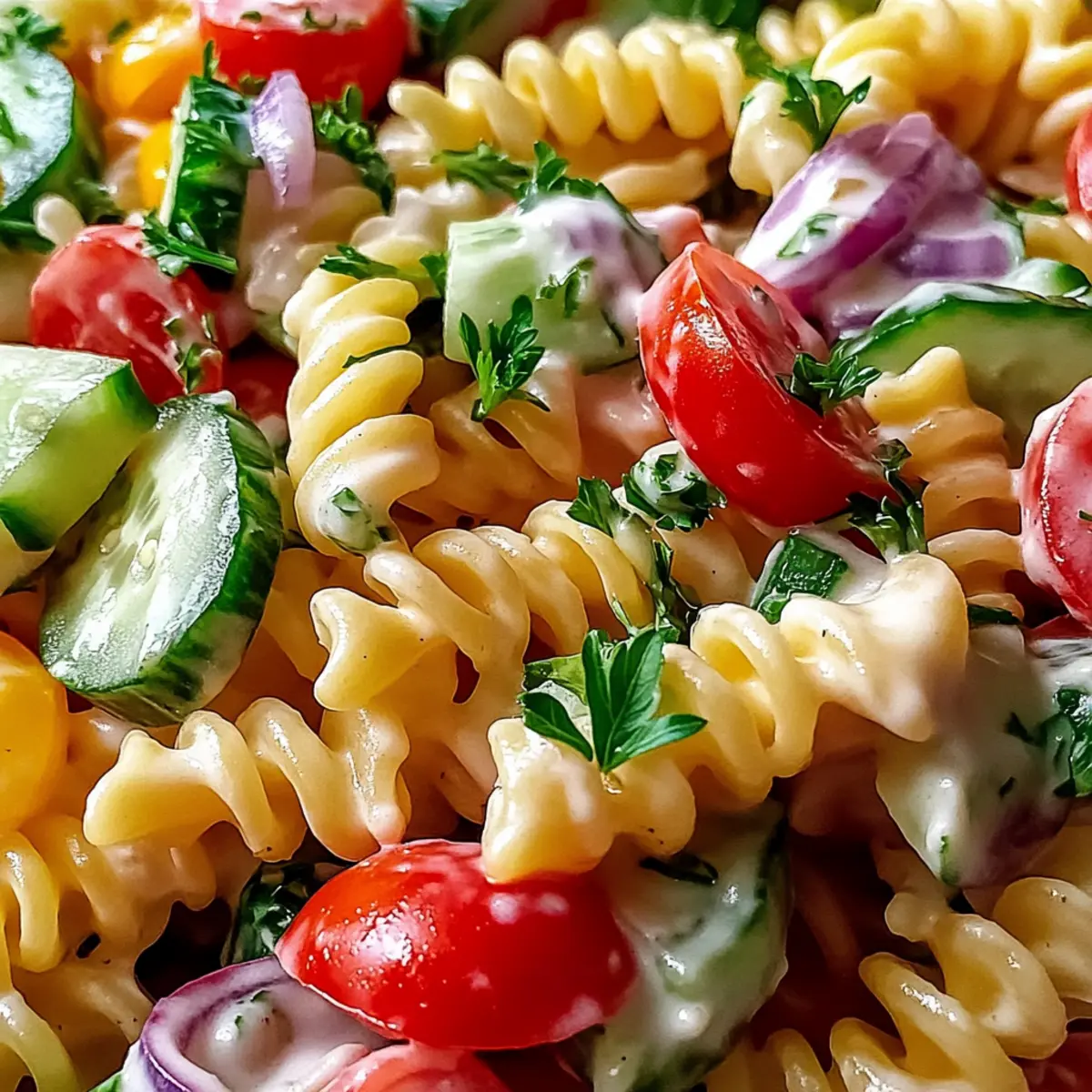 Creamy Hellmann’s Pasta Salad Loaded with Fresh Veggies