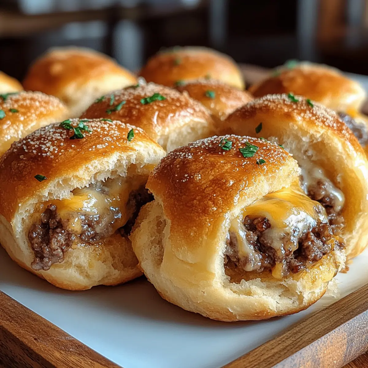 Garlic Parmesan Cheeseburger Bombs for Ultimate Snack Bliss