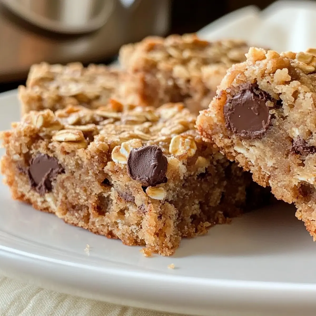 Irresistibly Chewy Oatmeal Cinnamon Chocolate Chip Bars