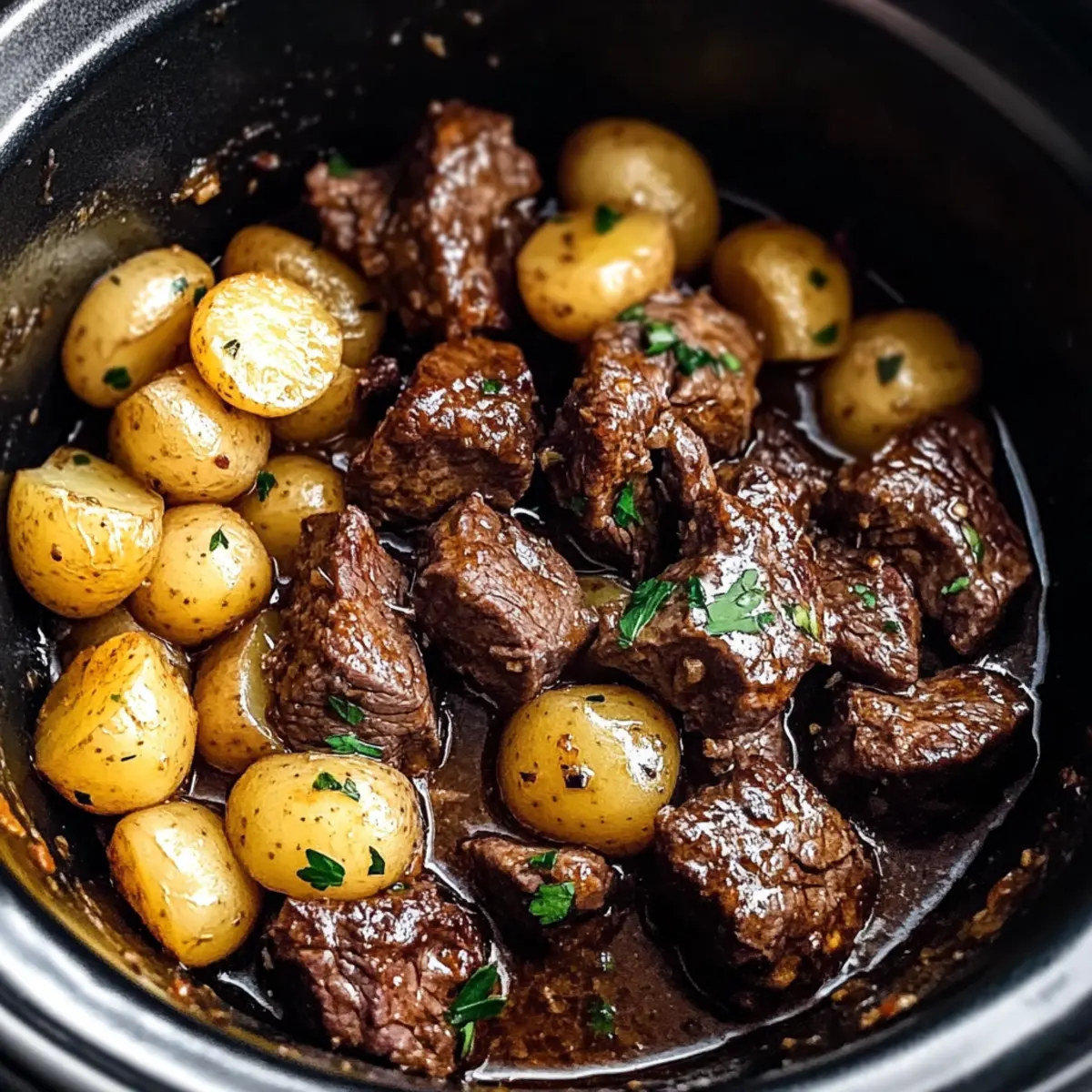 Garlic Butter Beef Bites: A Cozy Slow Cooker Delight