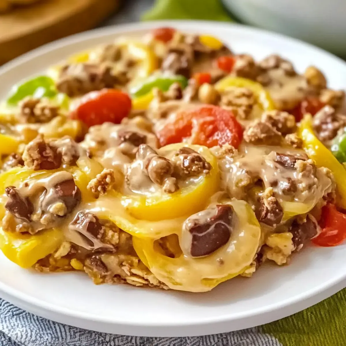Crock Pot Cheesesteak Tortellini for Cozy Comfort Food Nights
