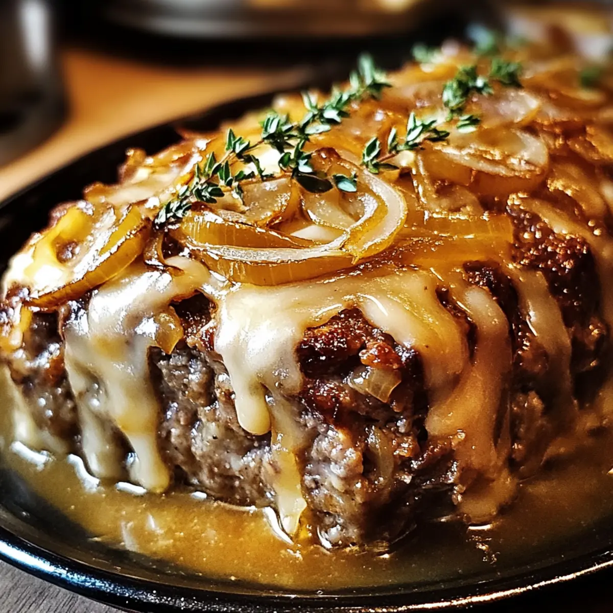 Savory French Onion Meatloaf: Comfort with a Cheesy Twist