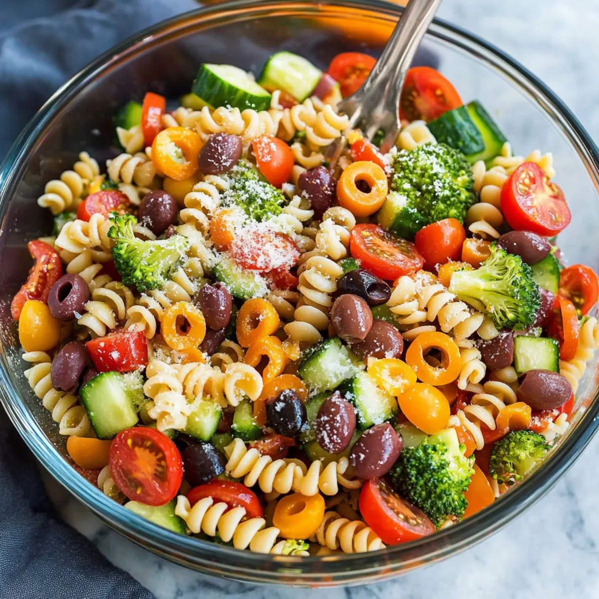 Easy Pasta Salad with Fresh Veggies for a Vibrant Feast
