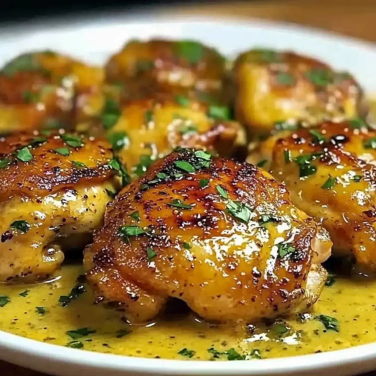 Bobby Flay Chicken Thighs with Crispy Skin and Creamy Sauce
