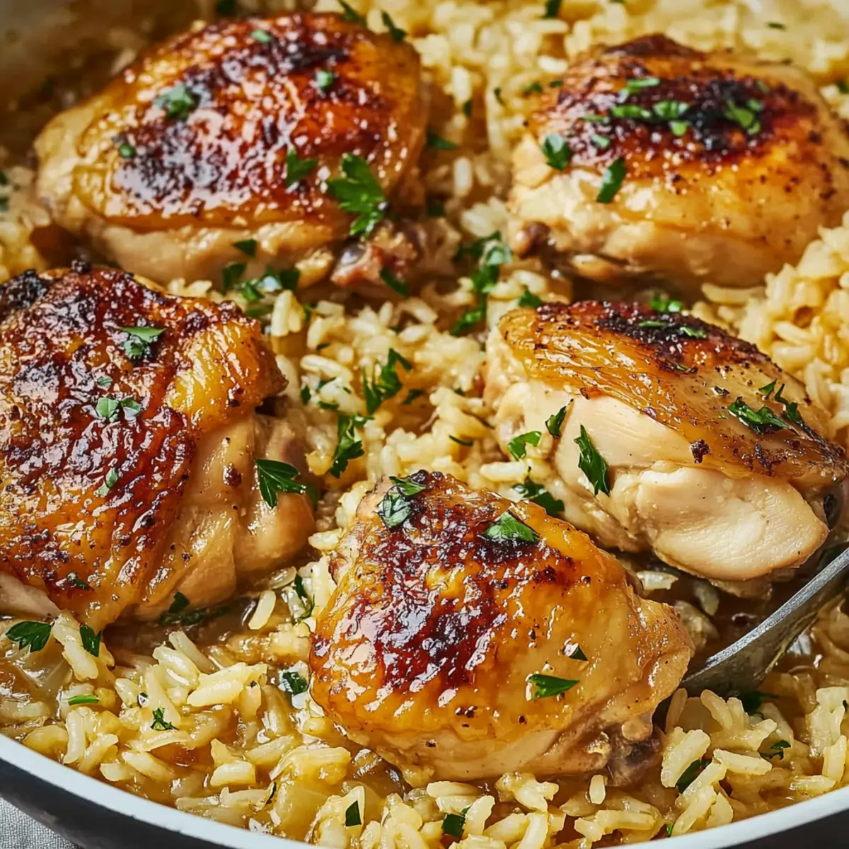 Satisfying Chicken Thighs and Rice for Cozy Family Dinners