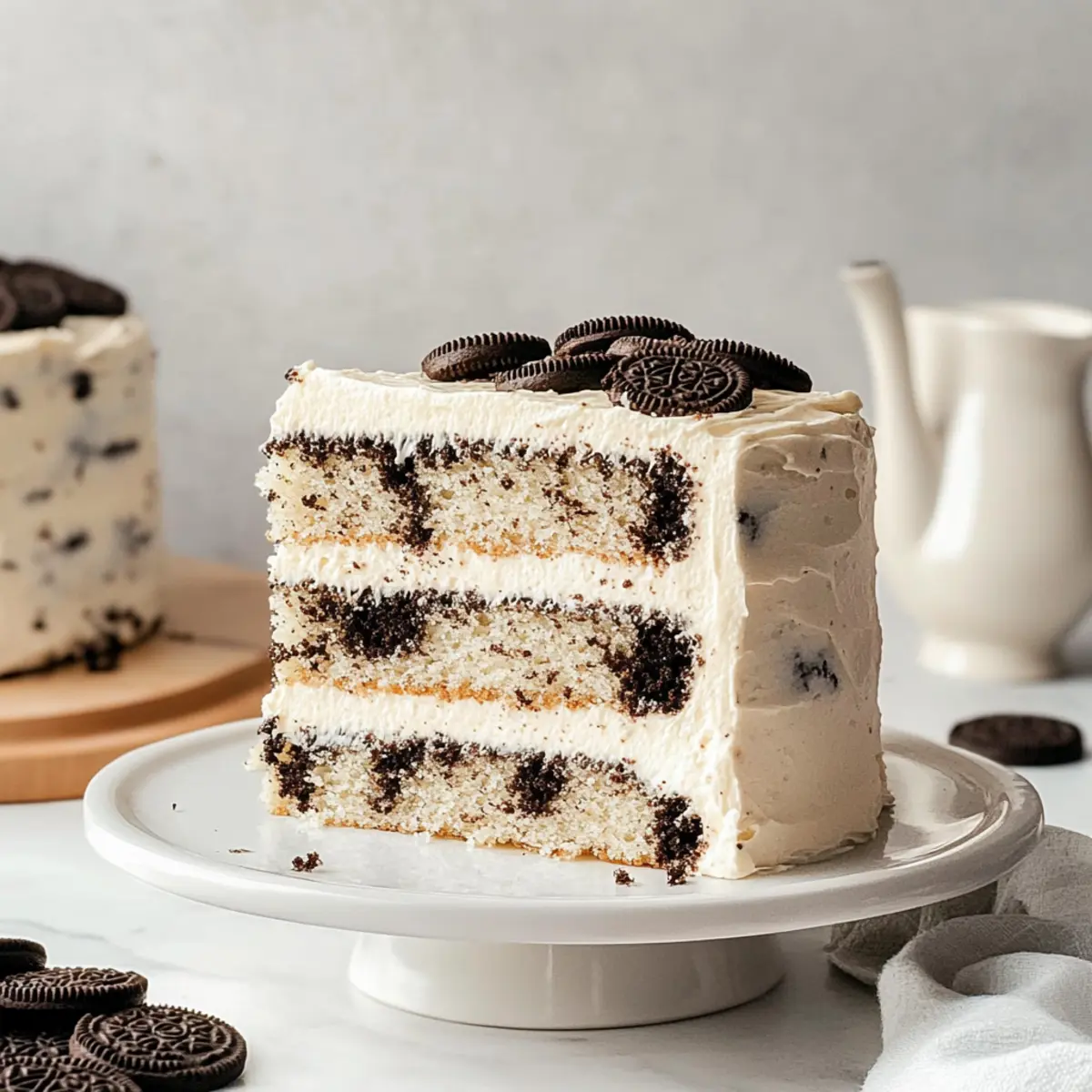 Irresistible Oreo Layer Cake with Creamy Frosting Delight