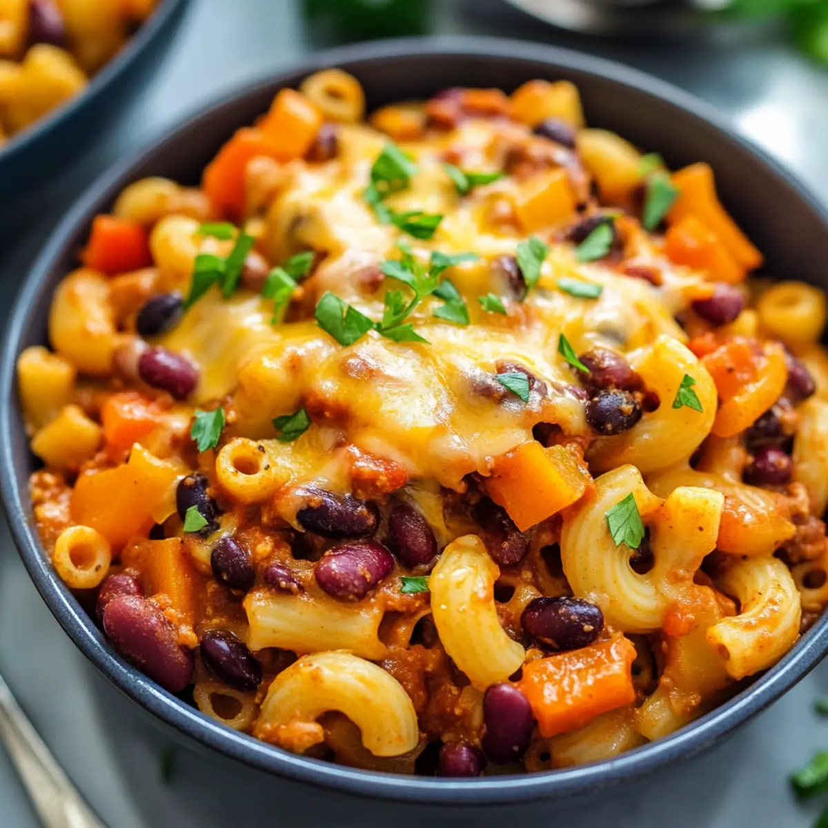 Deliciously Cheesy Vegetarian Chili Mac in Just 30 Minutes